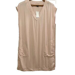 SPLENDID Light Pink Viscose Pockets Shift Shirt Dress Sz XS NWT MSRP$148